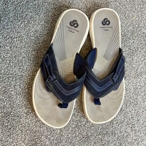 Clarks Cloudsteppers Shoes women Size 9 Flip Flop Sandals Comfort Slip On Casual